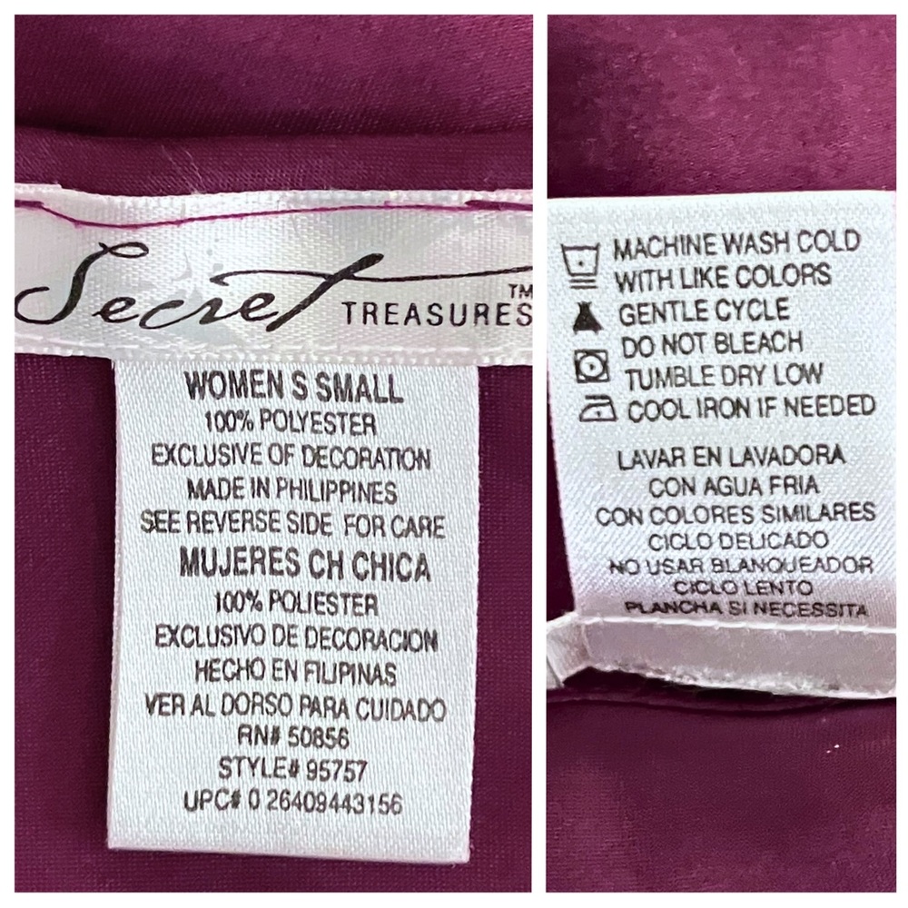 Vintage Y2K Maroon Purple Satin Cami Going Out Top Lace Small Fairycore Lingerie - Picture 8 of 9